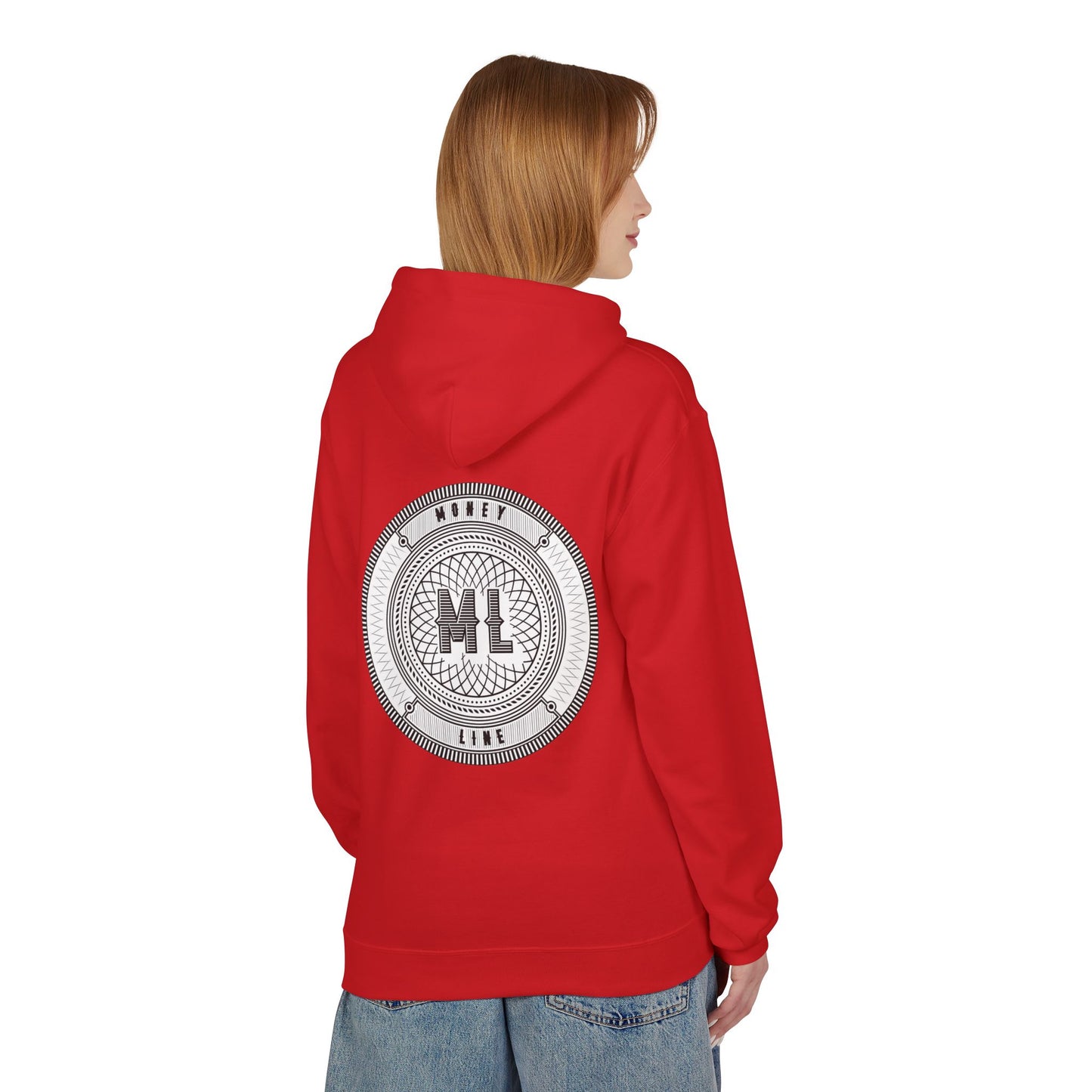 Moneyline Unisex Fleece Hoodie, Cozy Hoodie for Sports Fans, Casual Wear, Unique Gift for Gamers, Fashionable Streetwear