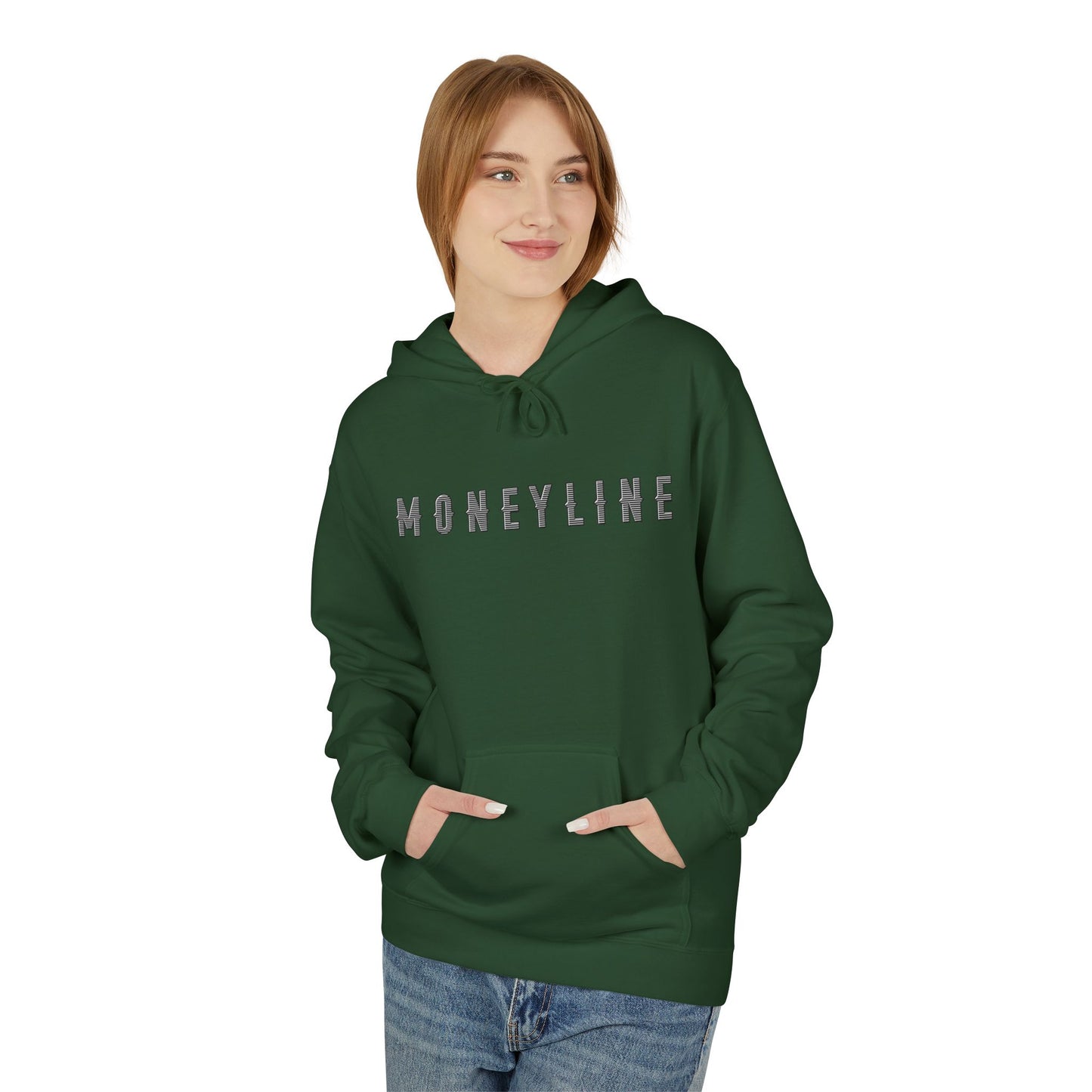 Moneyline Unisex Fleece Hoodie, Cozy Hoodie for Sports Fans, Casual Wear, Unique Gift for Gamers, Fashionable Streetwear
