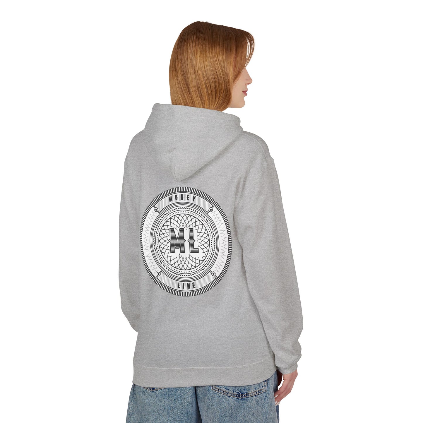 Moneyline Unisex Fleece Hoodie, Cozy Hoodie for Sports Fans, Casual Wear, Unique Gift for Gamers, Fashionable Streetwear