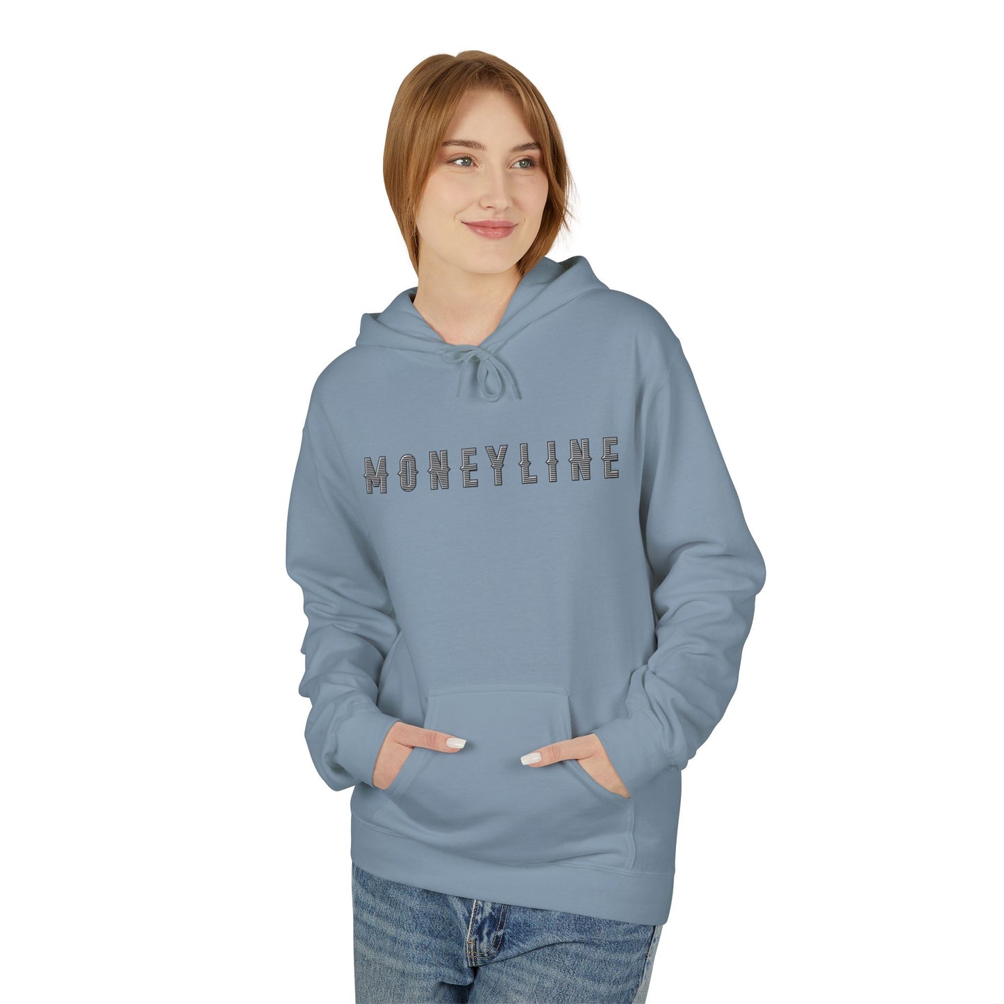 Moneyline Unisex Fleece Hoodie, Cozy Hoodie for Sports Fans, Casual Wear, Unique Gift for Gamers, Fashionable Streetwear