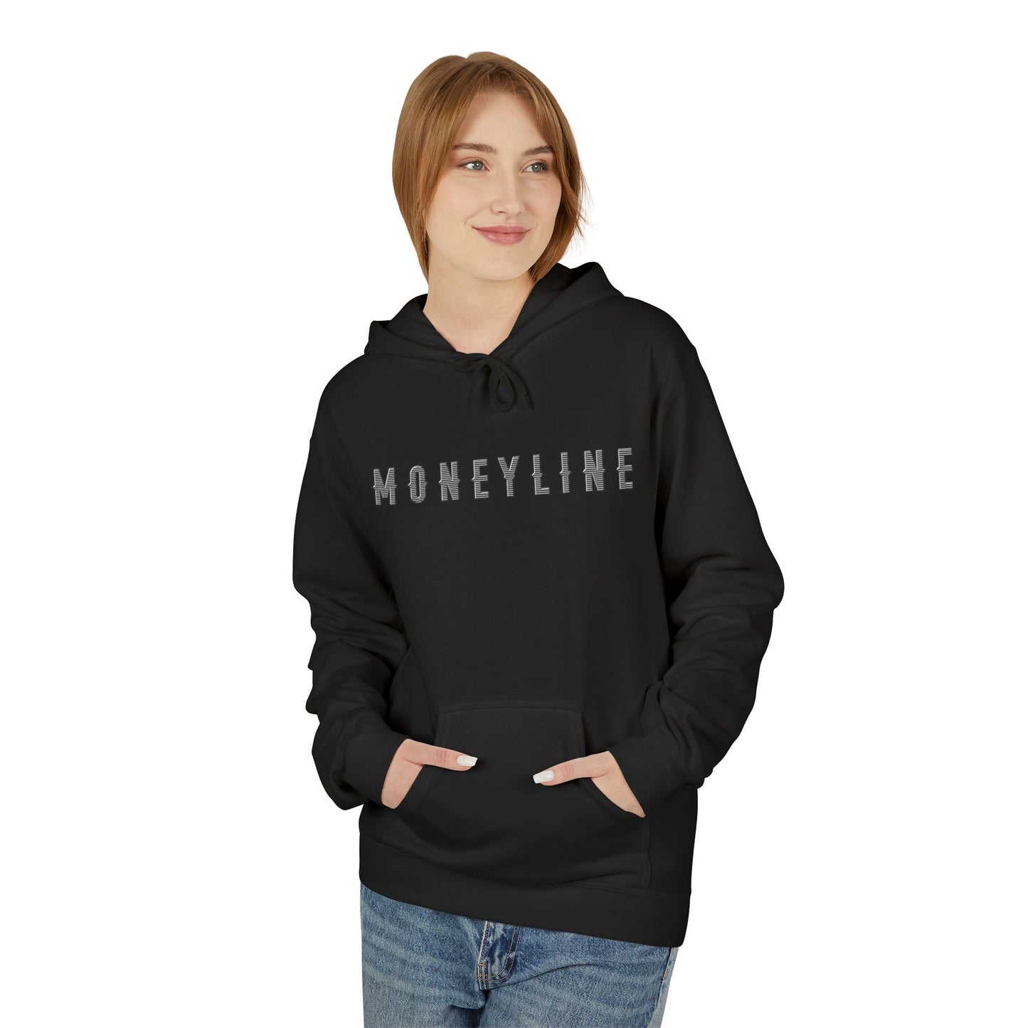 Moneyline Unisex Fleece Hoodie, Cozy Hoodie for Sports Fans, Casual Wear, Unique Gift for Gamers, Fashionable Streetwear