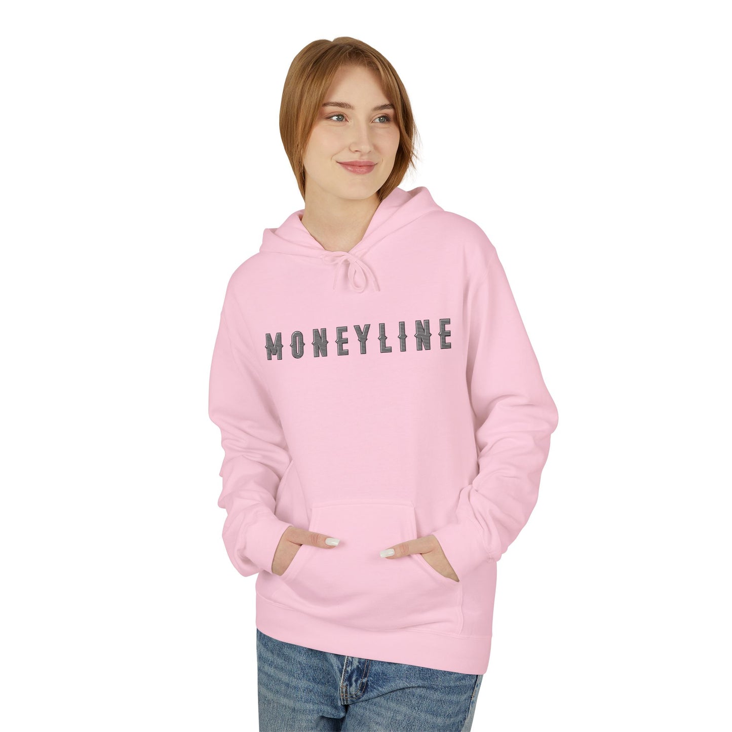 Moneyline Unisex Fleece Hoodie, Cozy Hoodie for Sports Fans, Casual Wear, Unique Gift for Gamers, Fashionable Streetwear