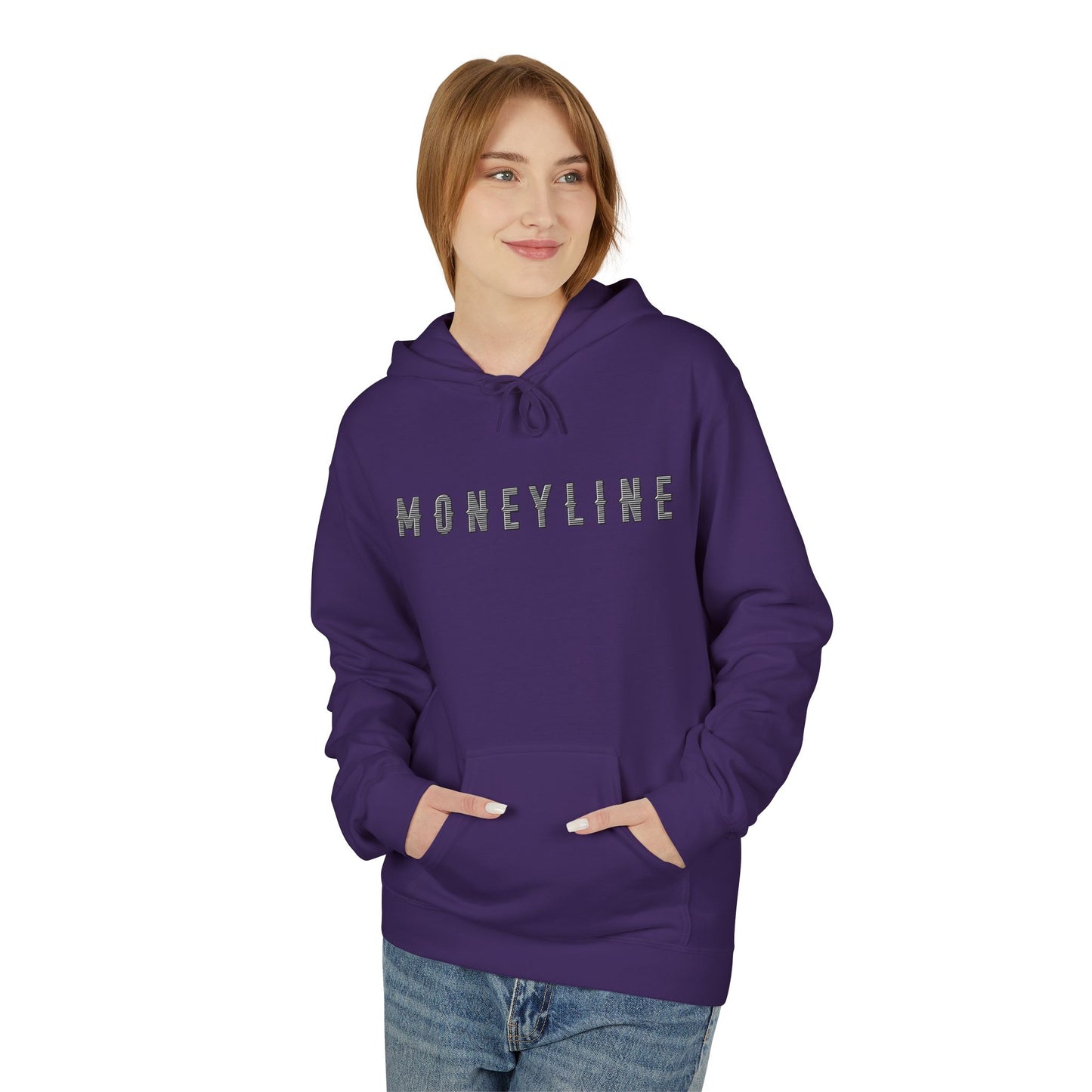 Moneyline Unisex Fleece Hoodie, Cozy Hoodie for Sports Fans, Casual Wear, Unique Gift for Gamers, Fashionable Streetwear
