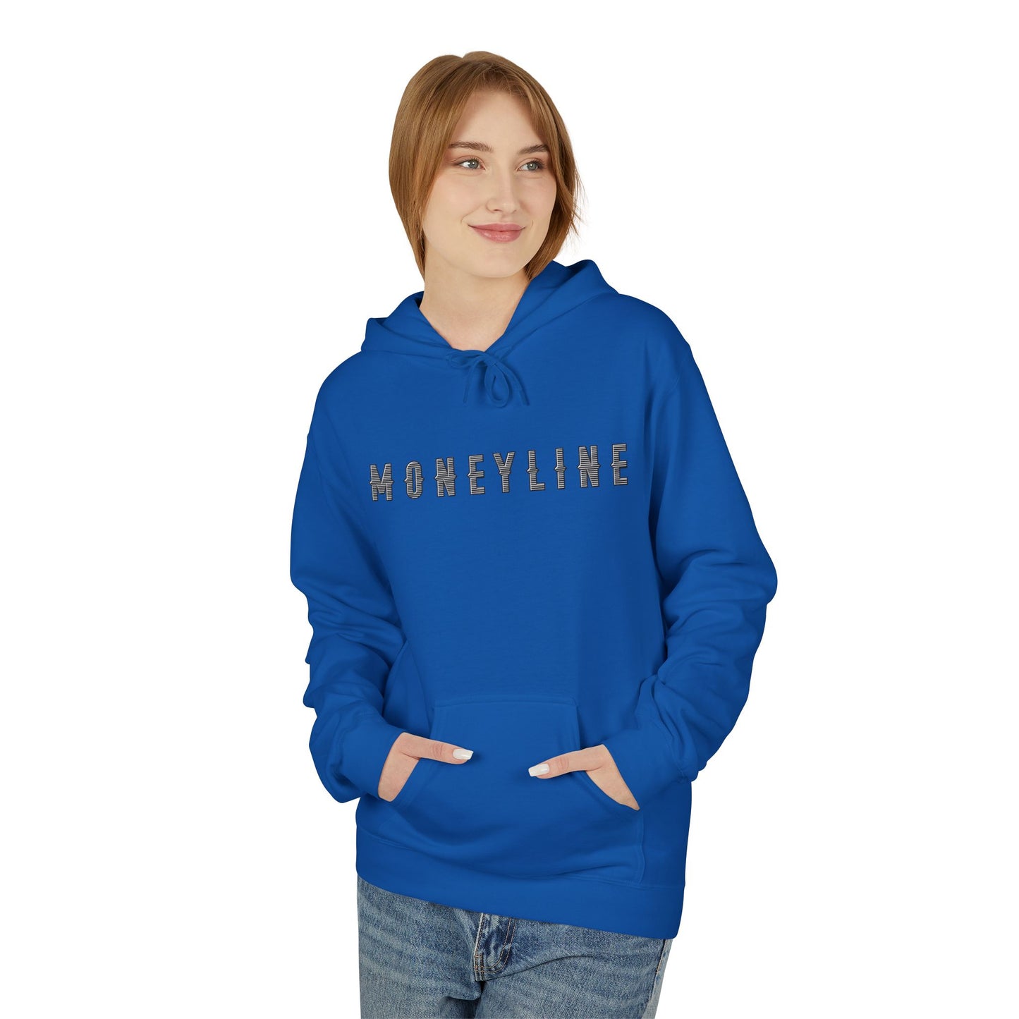 Moneyline Unisex Fleece Hoodie, Cozy Hoodie for Sports Fans, Casual Wear, Unique Gift for Gamers, Fashionable Streetwear
