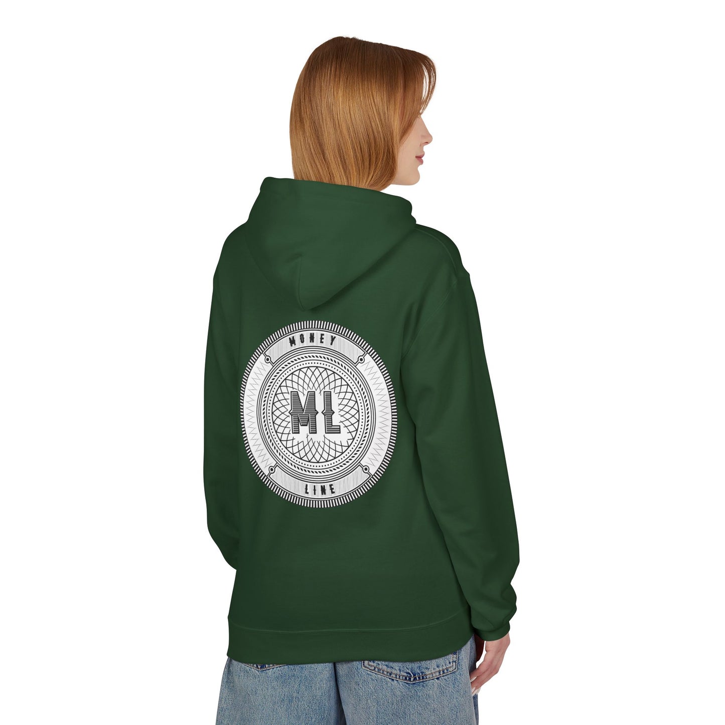 Moneyline Unisex Fleece Hoodie, Cozy Hoodie for Sports Fans, Casual Wear, Unique Gift for Gamers, Fashionable Streetwear