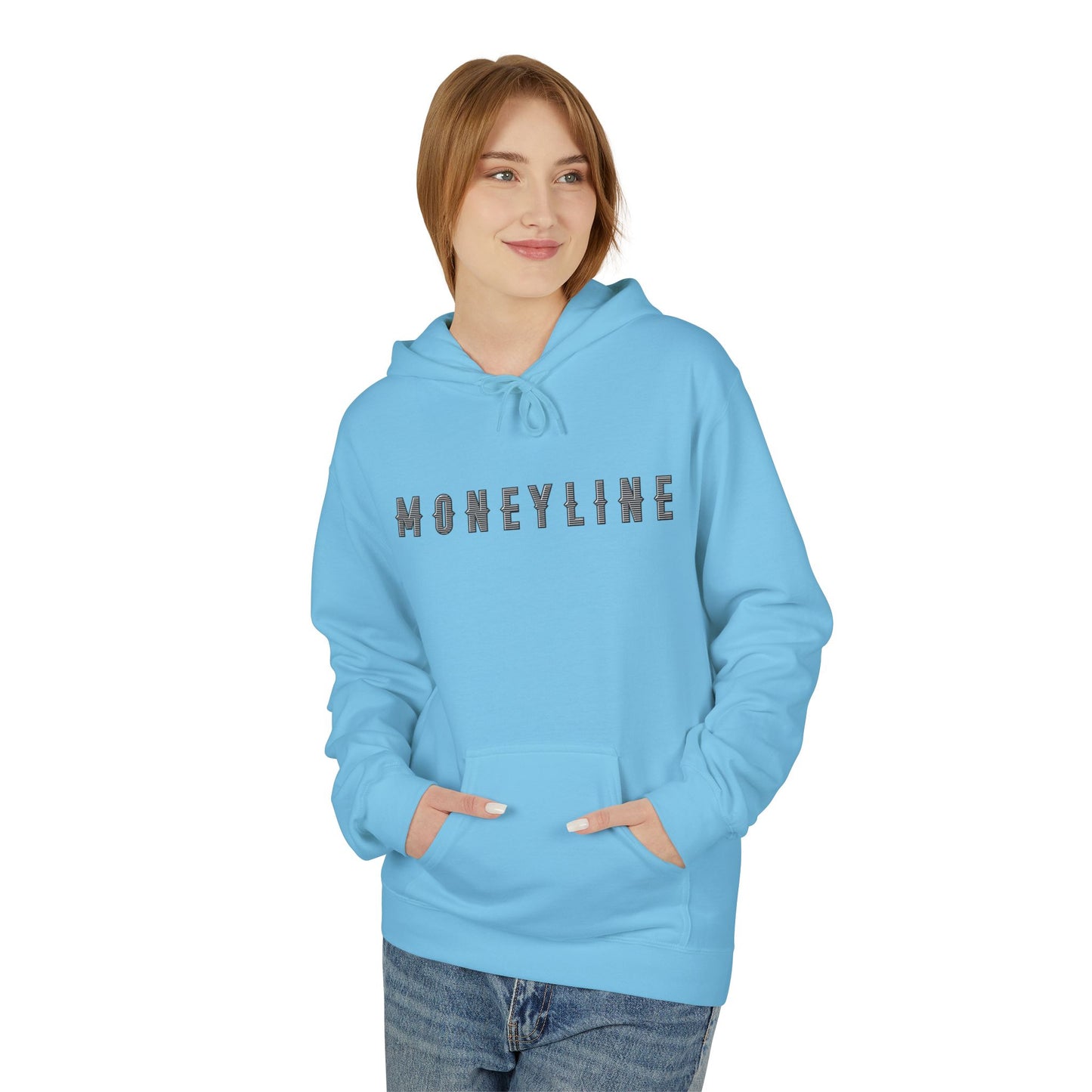 Moneyline Unisex Fleece Hoodie, Cozy Hoodie for Sports Fans, Casual Wear, Unique Gift for Gamers, Fashionable Streetwear