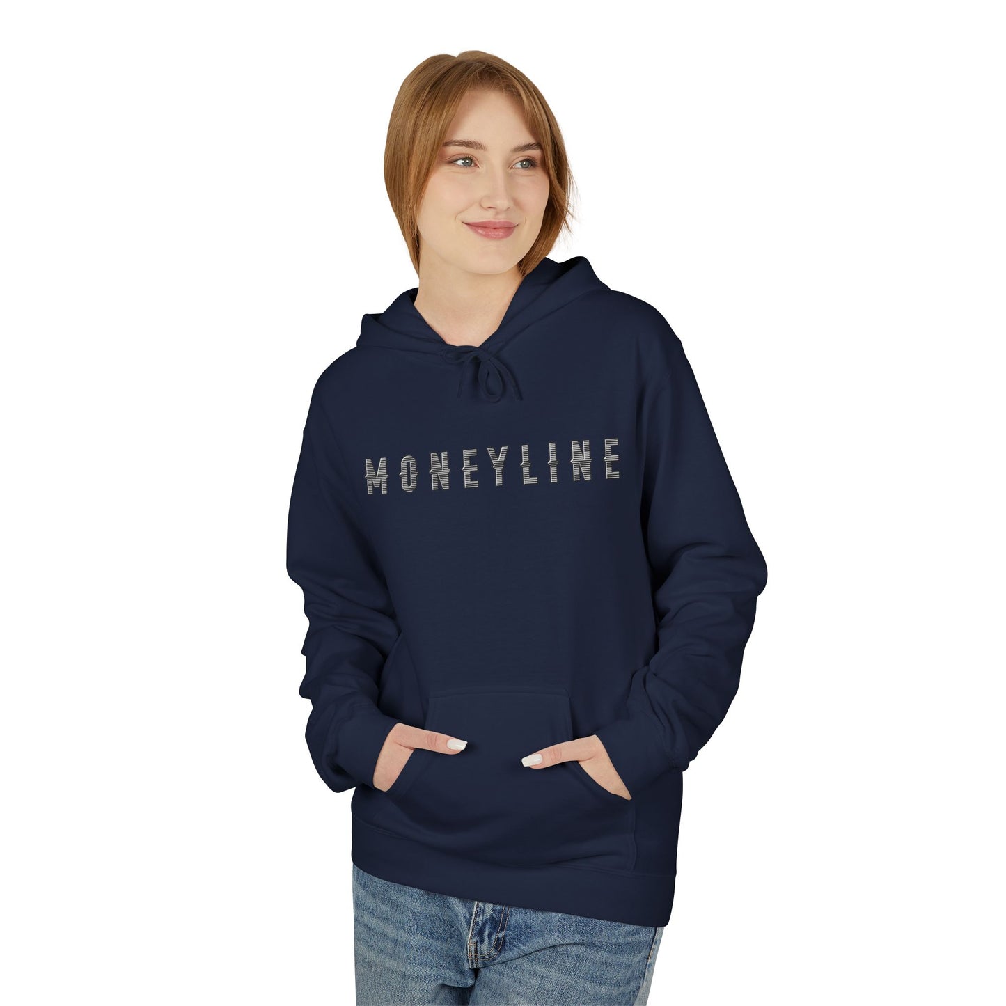 Moneyline Unisex Fleece Hoodie, Cozy Hoodie for Sports Fans, Casual Wear, Unique Gift for Gamers, Fashionable Streetwear