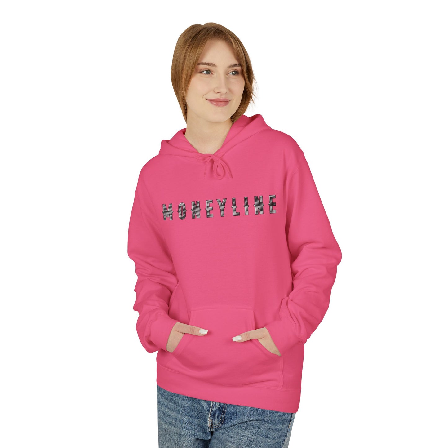 Moneyline Unisex Fleece Hoodie, Cozy Hoodie for Sports Fans, Casual Wear, Unique Gift for Gamers, Fashionable Streetwear