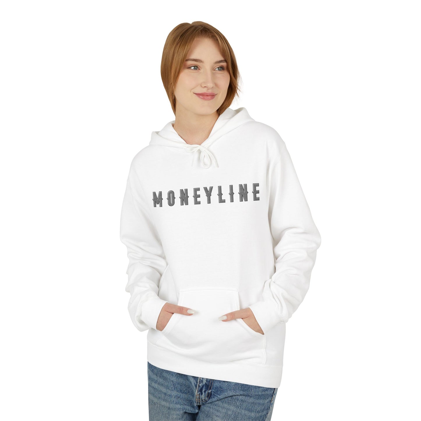 Moneyline Unisex Fleece Hoodie, Cozy Hoodie for Sports Fans, Casual Wear, Unique Gift for Gamers, Fashionable Streetwear