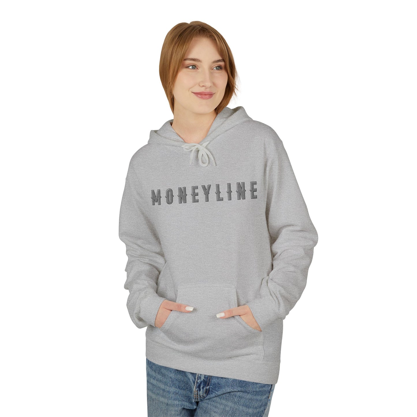 Moneyline Unisex Fleece Hoodie, Cozy Hoodie for Sports Fans, Casual Wear, Unique Gift for Gamers, Fashionable Streetwear